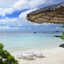 Private beach, white sand, snorkeling, water skiing