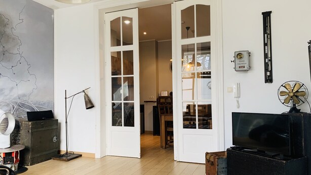 Apartment, 1 Bedroom (La 12) | Living area | Flat-screen TV - Train Flat (Brussels)