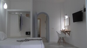 In-room safe, desk, laptop workspace, soundproofing - Daylight (Santorini)