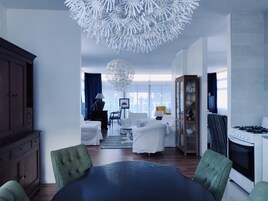 Exclusive Studio Suite, City View | Living area | Flat-screen TV