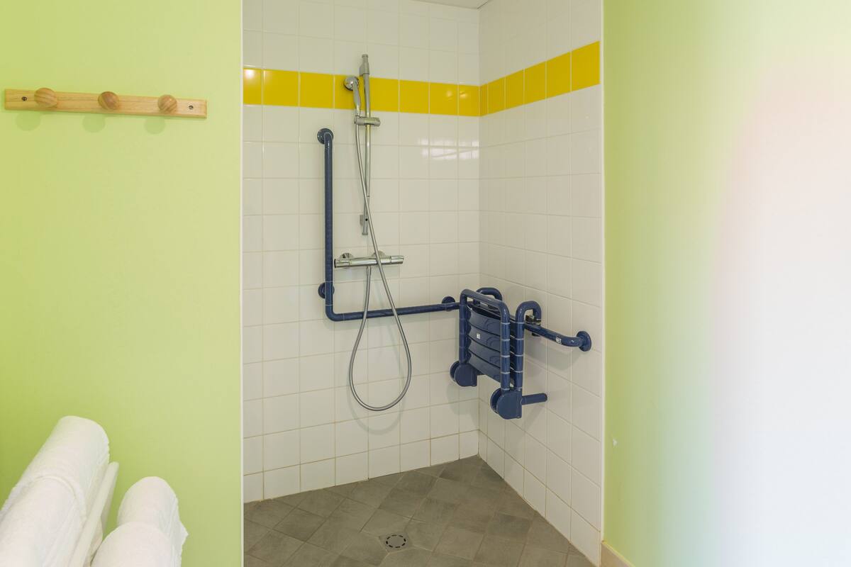 classic double room, accessible, garden area | bathroom | shower, free toiletries, hair dryer, towels