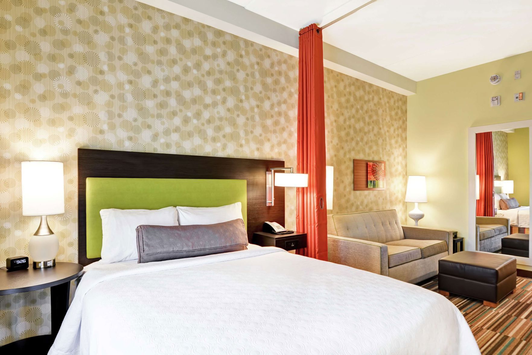 In-room safe, desk, laptop workspace, blackout curtains