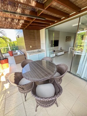 Standard Apartment, 1 Bedroom | Living area | 50-inch LED TV with satellite channels, TV