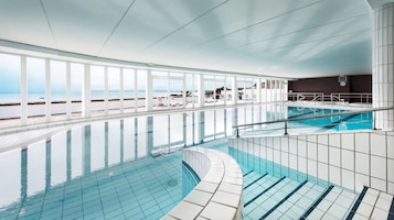 Indoor pool, open 9:00 AM to 6:30 PM, sun loungers