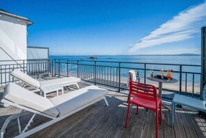 Premium-Suite, Meerblick | Hochwertige Bettwaren, Zimmersafe, Schreibtisch