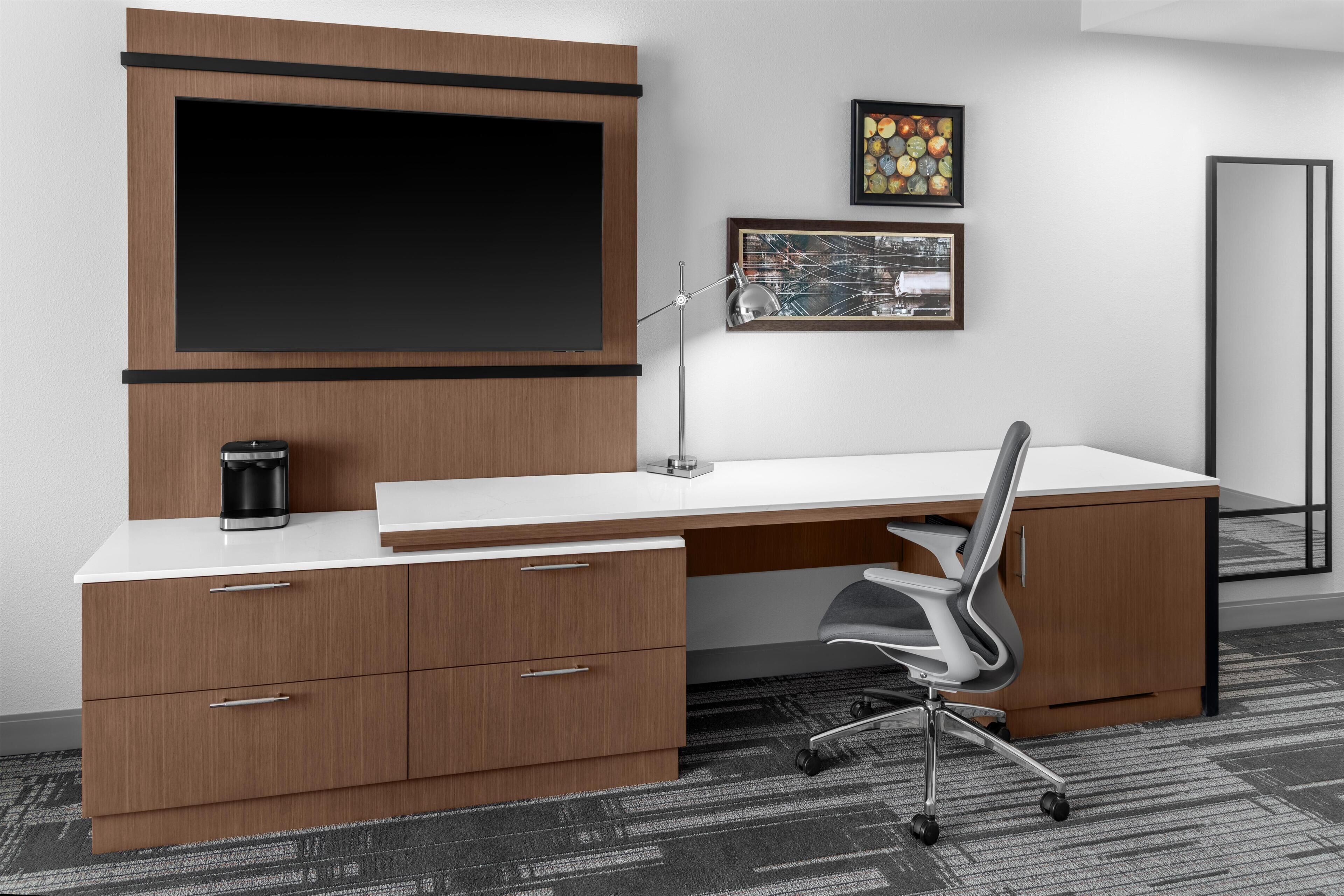 Desk, blackout drapes, iron/ironing board, free WiFi
