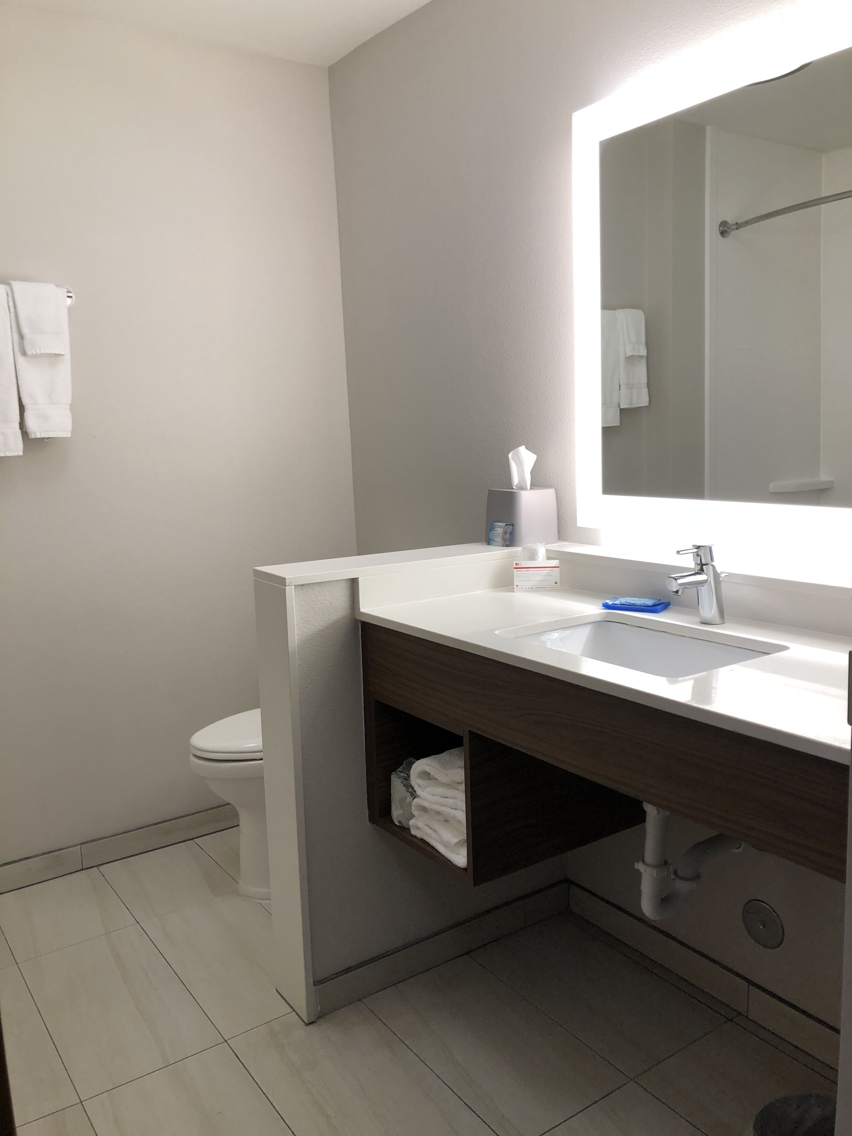 free toiletries, hair dryer, towels