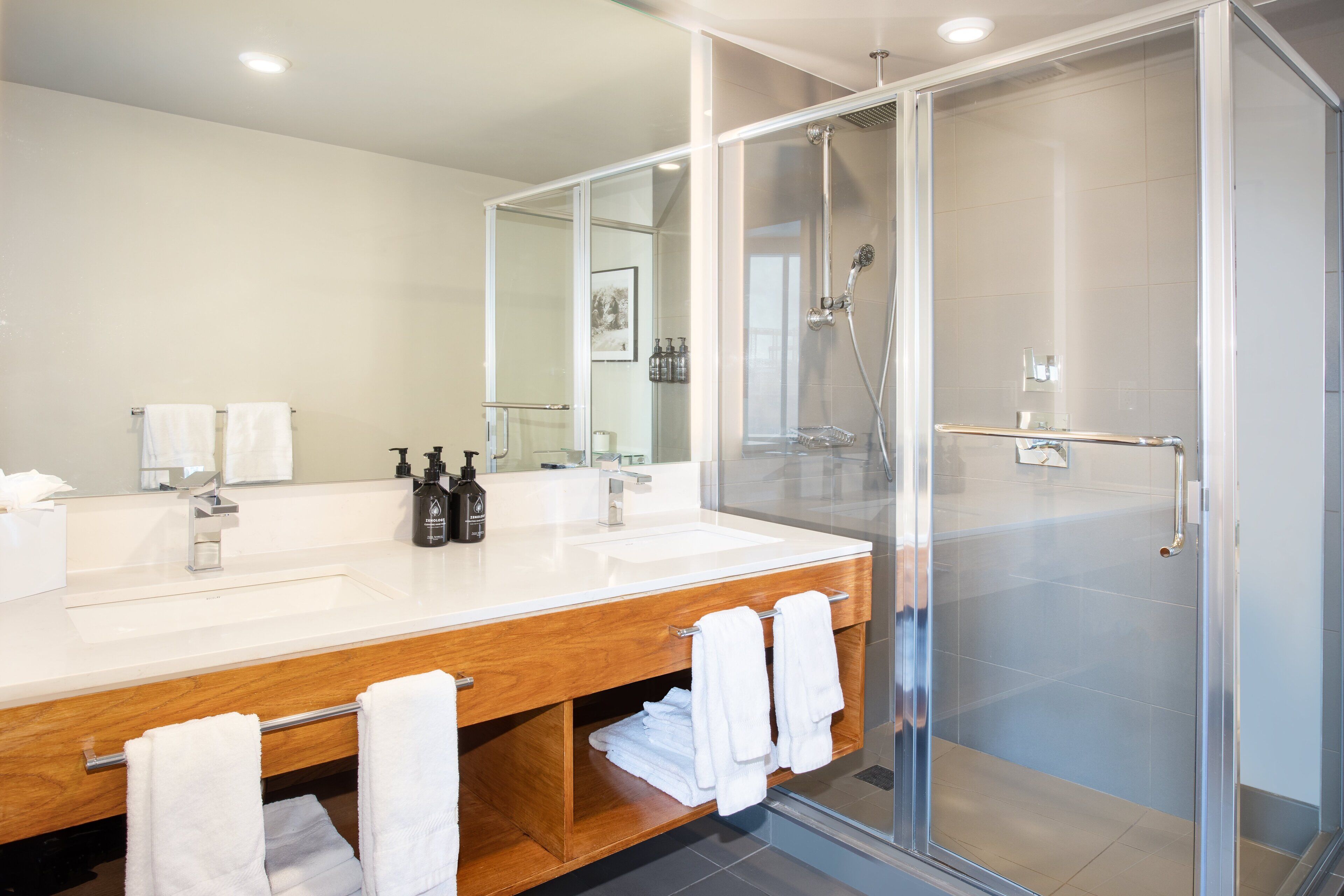 standard room, 1 king bed, city view (expanded) | bathroom | shower, rainfall showerhead, designer toiletries, hair dryer