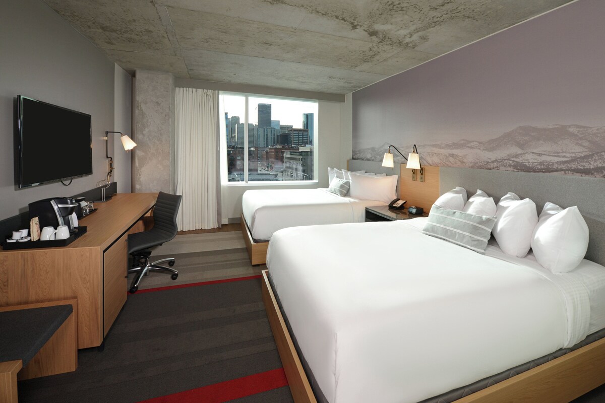 Standard Room, 2 Queen Beds, City View | Premium bedding, pillow-top beds, desk, laptop workspace