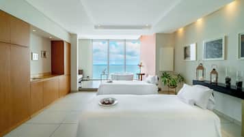 Hot tub, steam room, aromatherapy, Swedish massages, sports massages