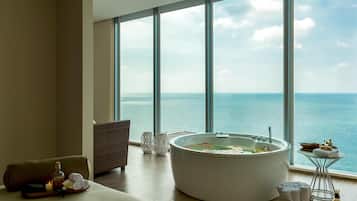 Hot tub, steam room, aromatherapy, Swedish massages, sports massages