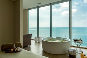 Hot tub, steam room, aromatherapy, Swedish massages, sports massages