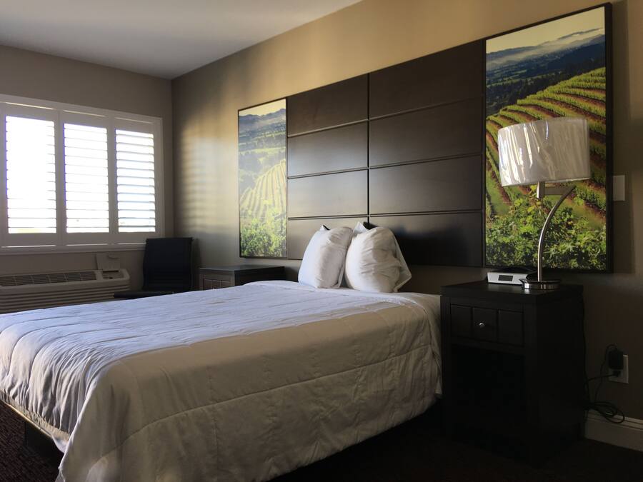 Desk, blackout curtains, iron/ironing board, free WiFi