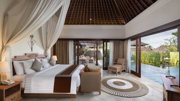 Vila, 2 kamar tidur (Lagoon Infinity Pool) | Seprai premium, bantalan ekstra lembut, minibar, dan brankas