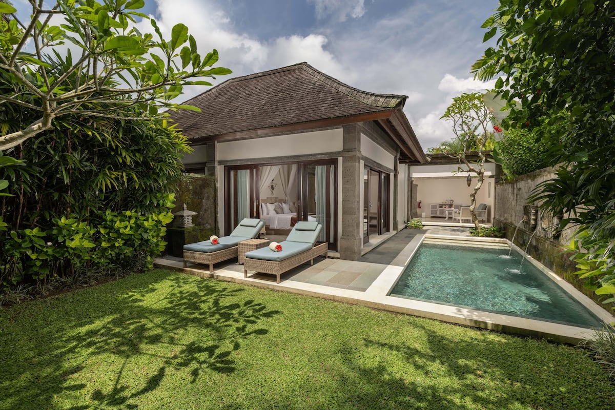 Villa, 1 Bedroom (Garden Pool ) | Living area | 40-inch flat-screen TV with cable channels, TV, DVD player