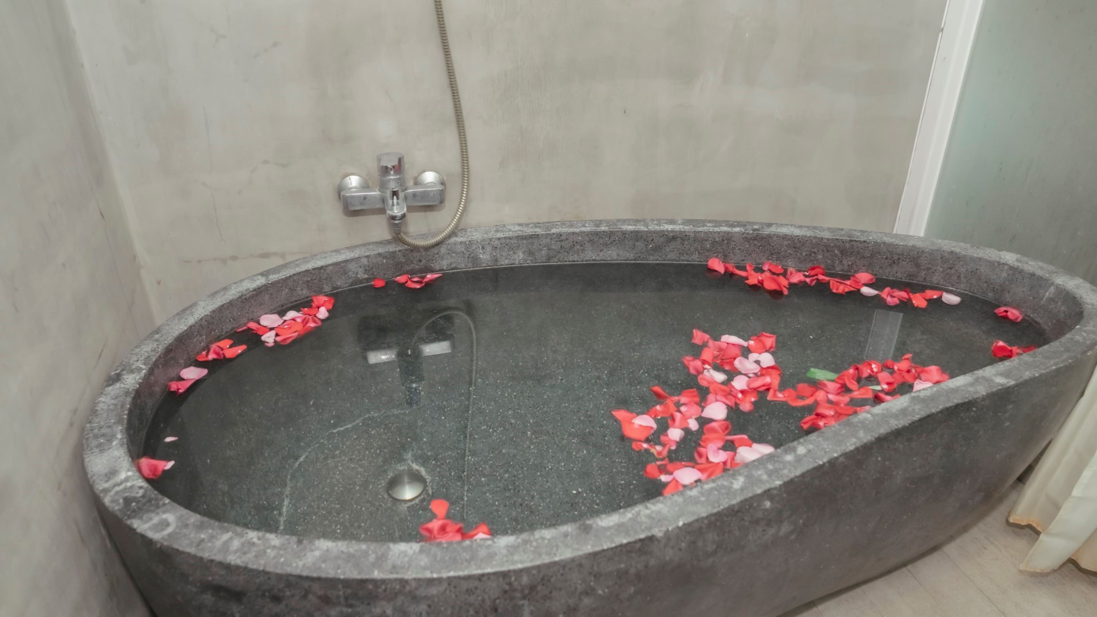 free toiletries, hair dryer, slippers, towels