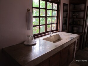 Executive Suite | Private kitchen | Fridge, electric kettle, high chair - Blue Crystal Beach Resort (Puerto Galera)