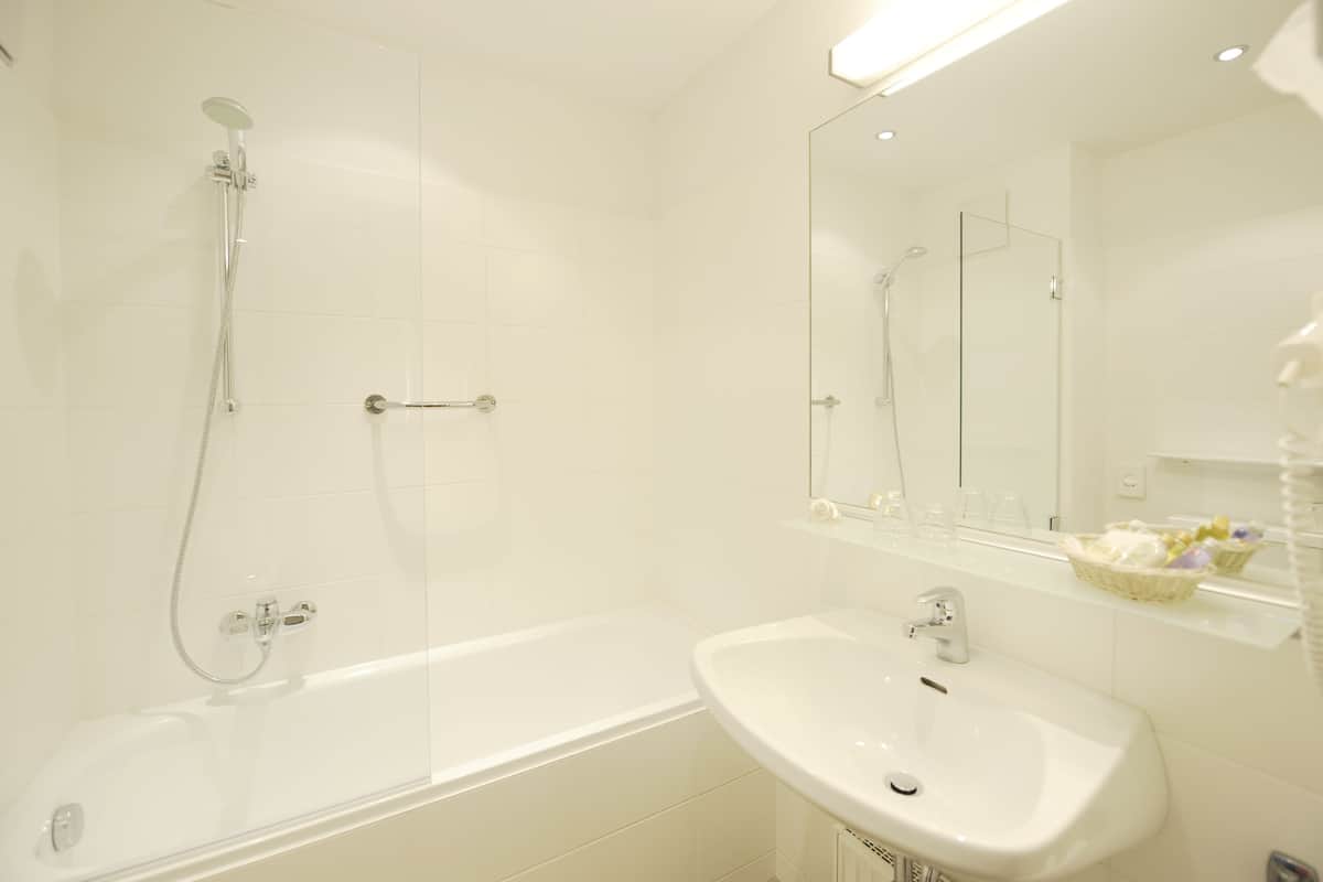 free toiletries, hair dryer, bathrobes, towels