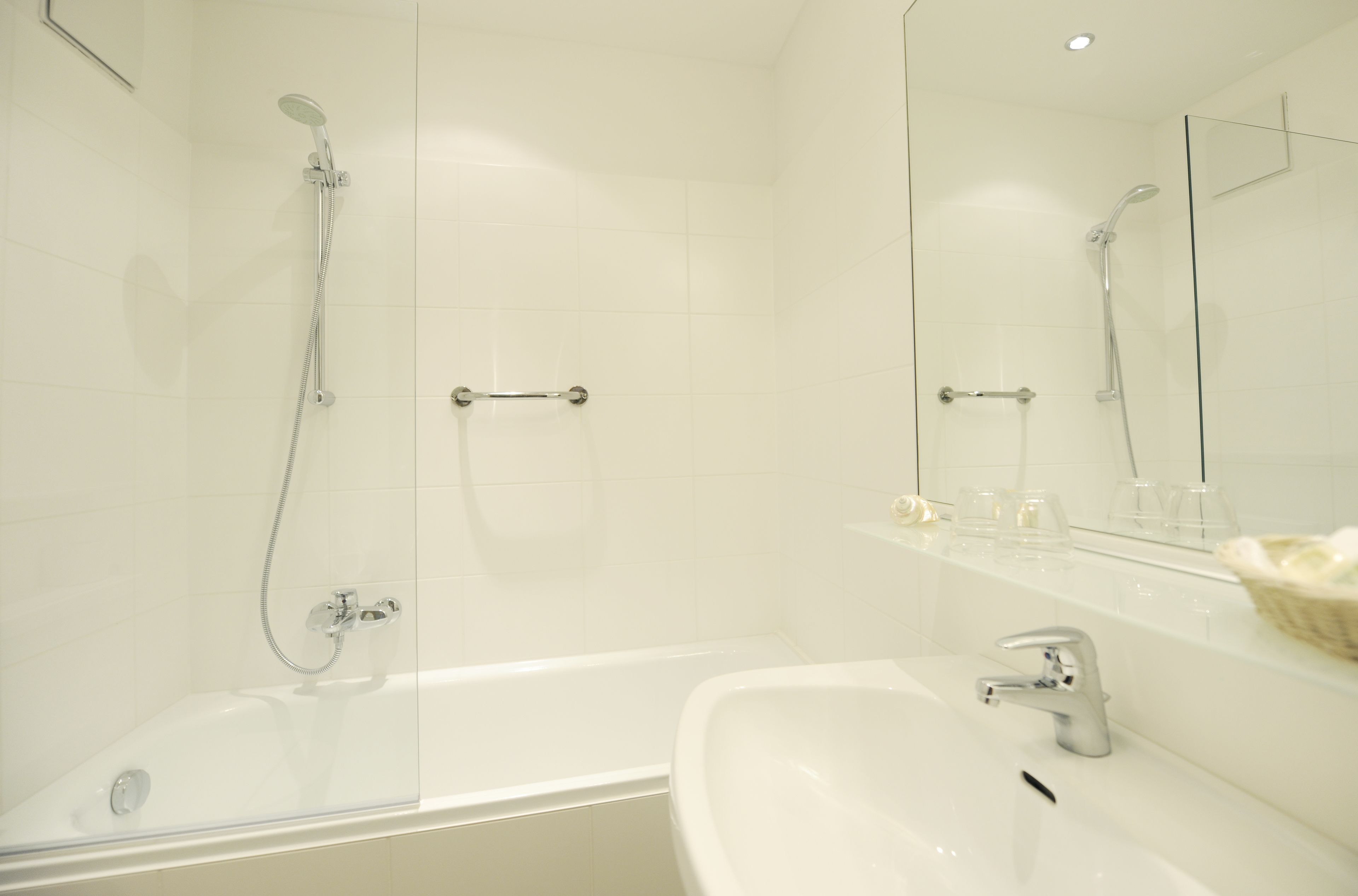 free toiletries, hair dryer, bathrobes, towels