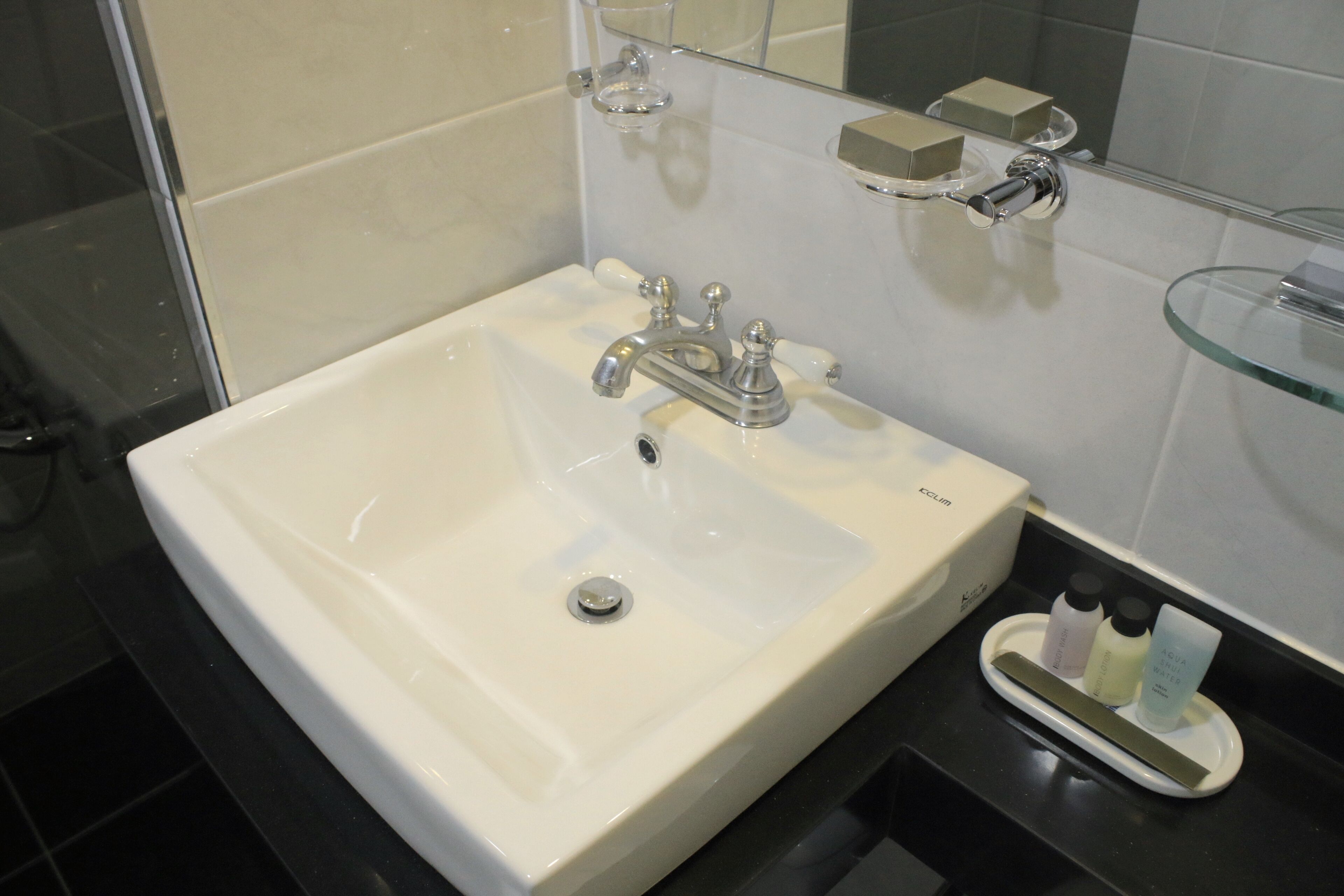 shower, hair dryer, bathrobes, slippers