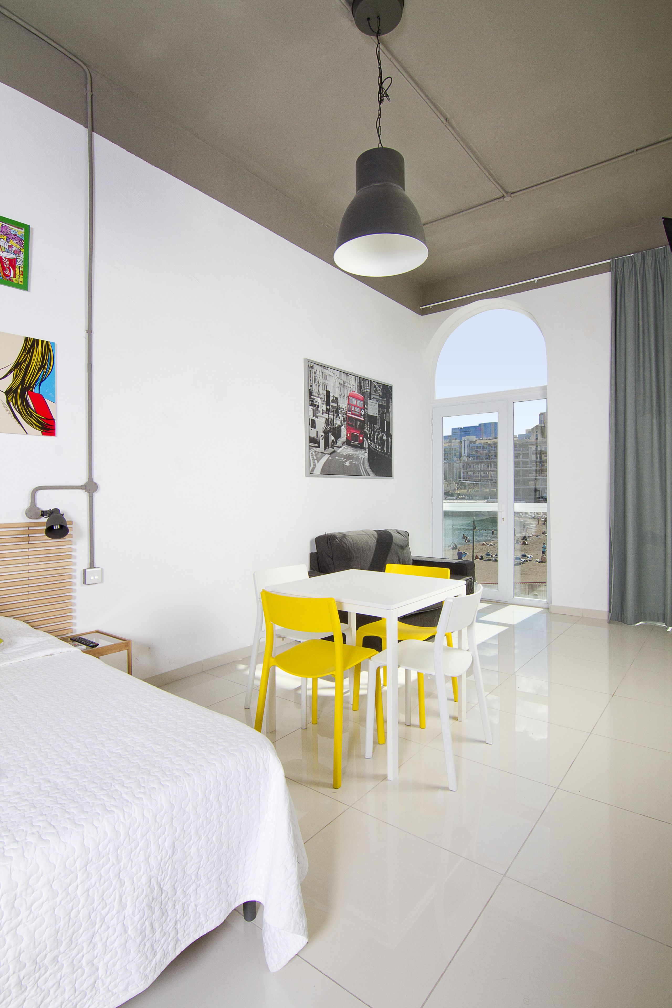 Studio, Sea Facing (4 people) | Laptop workspace, blackout drapes, iron/ironing board