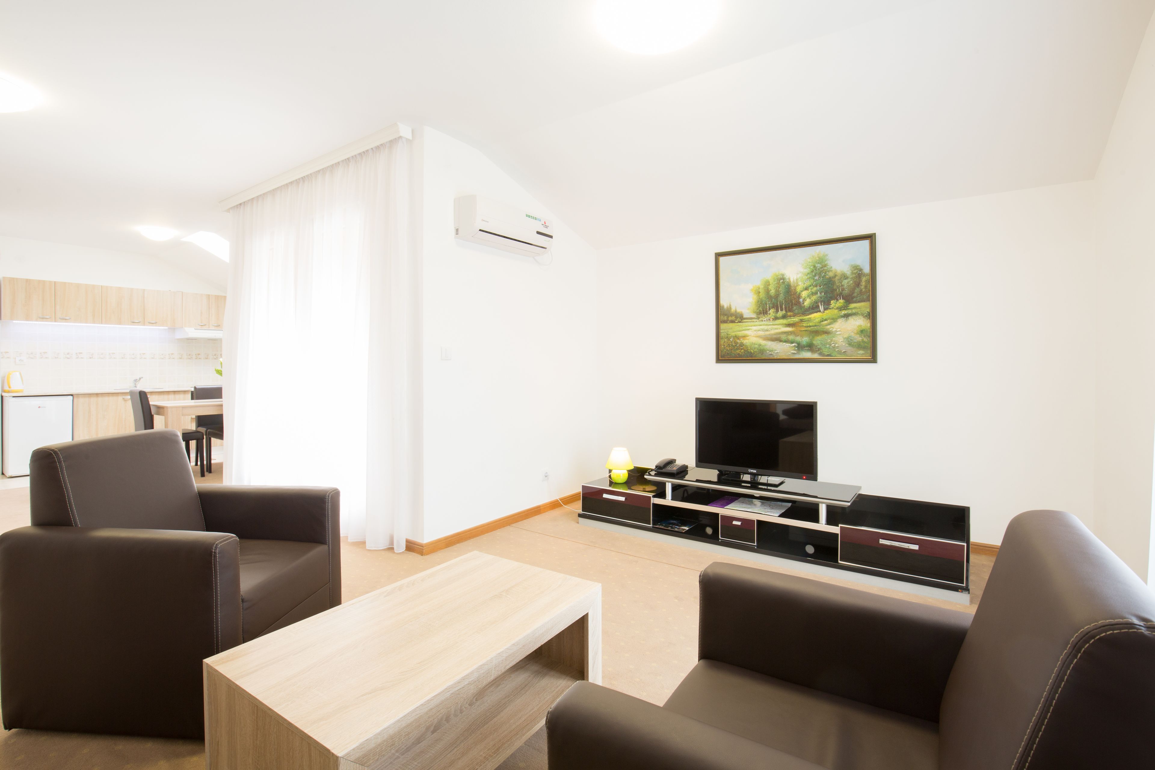 luxury apartment, 2 bedrooms | living area | flat-screen tv