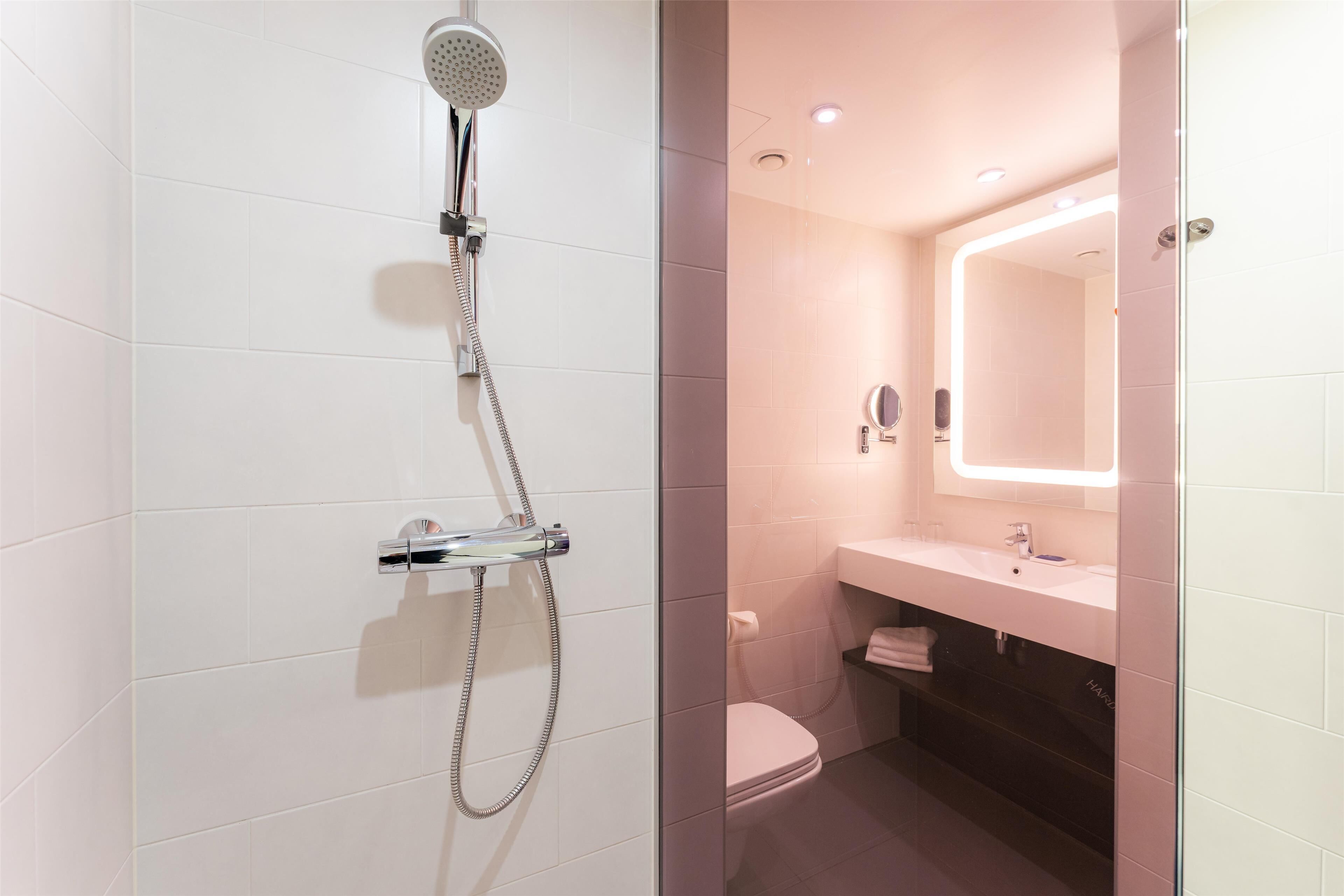 free toiletries, hair dryer, towels