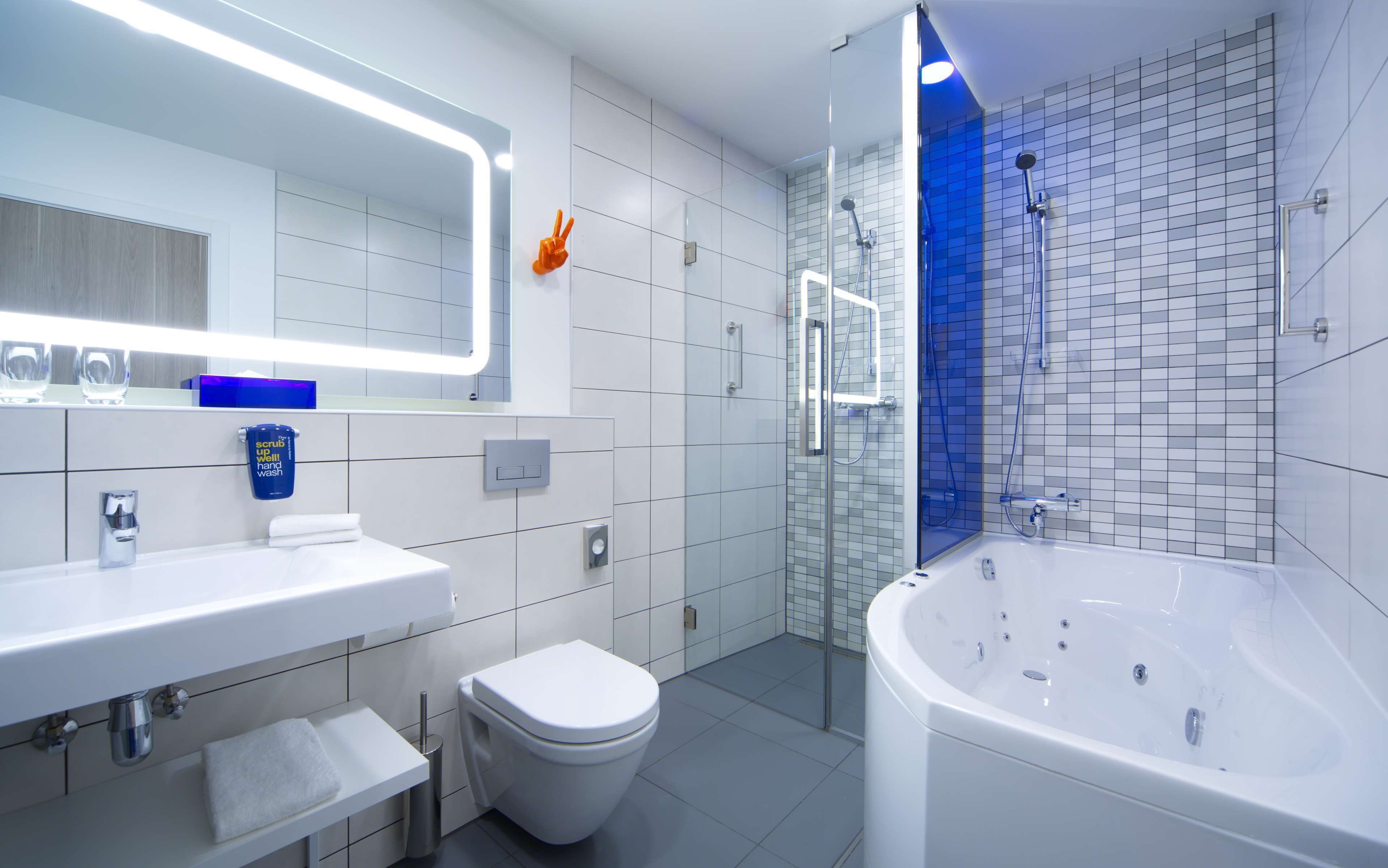 rainfall showerhead, free toiletries, hair dryer, bathrobes