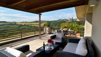 Panoraamahuoneisto, 2 makuuhuonetta | Terassi/patio