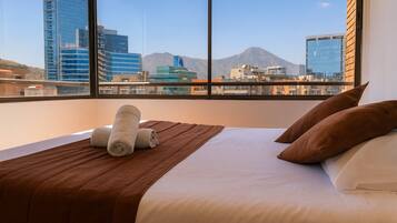 Apartment, City View (1704) | Desk, laptop workspace, blackout drapes, iron/ironing board