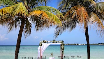 Outdoor wedding area