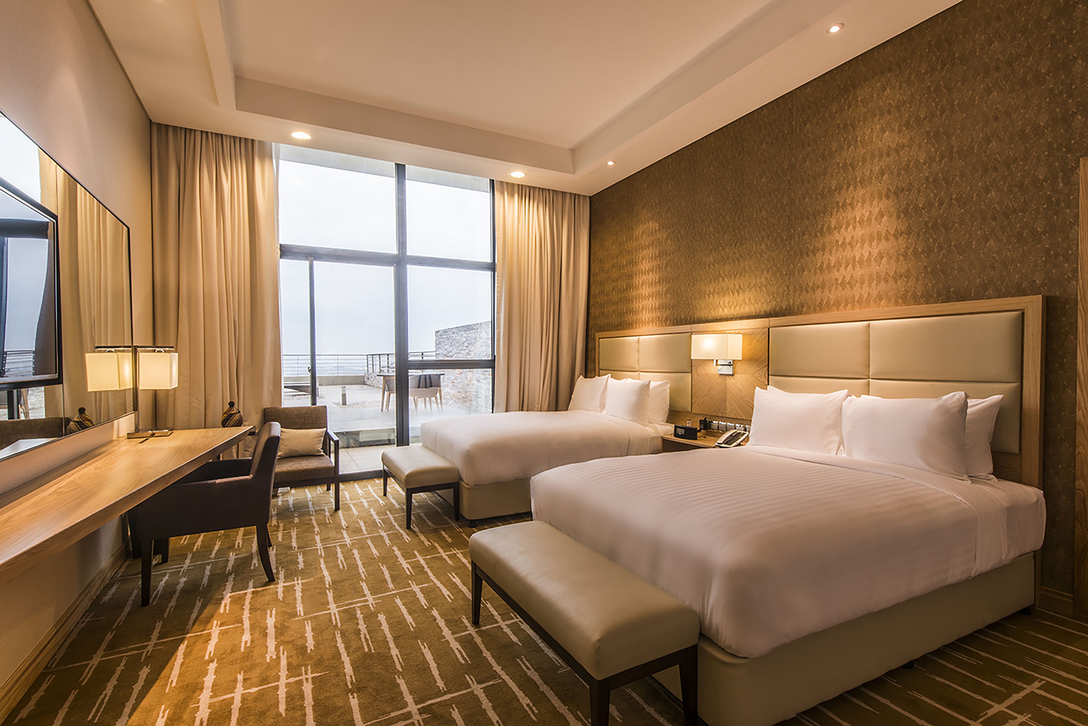 room, 2 double beds, non smoking | city view