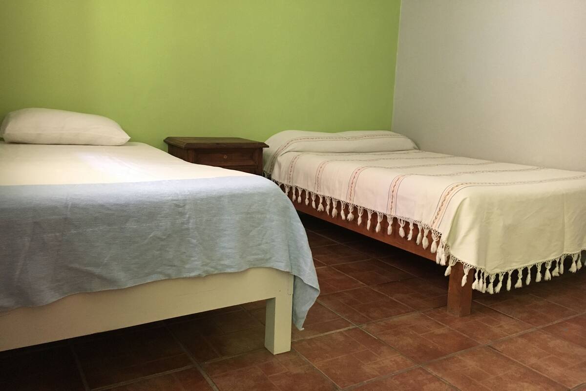 Desk, rollaway beds