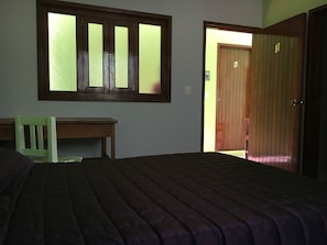Desk, rollaway beds