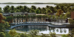 Indoor pool, outdoor pool