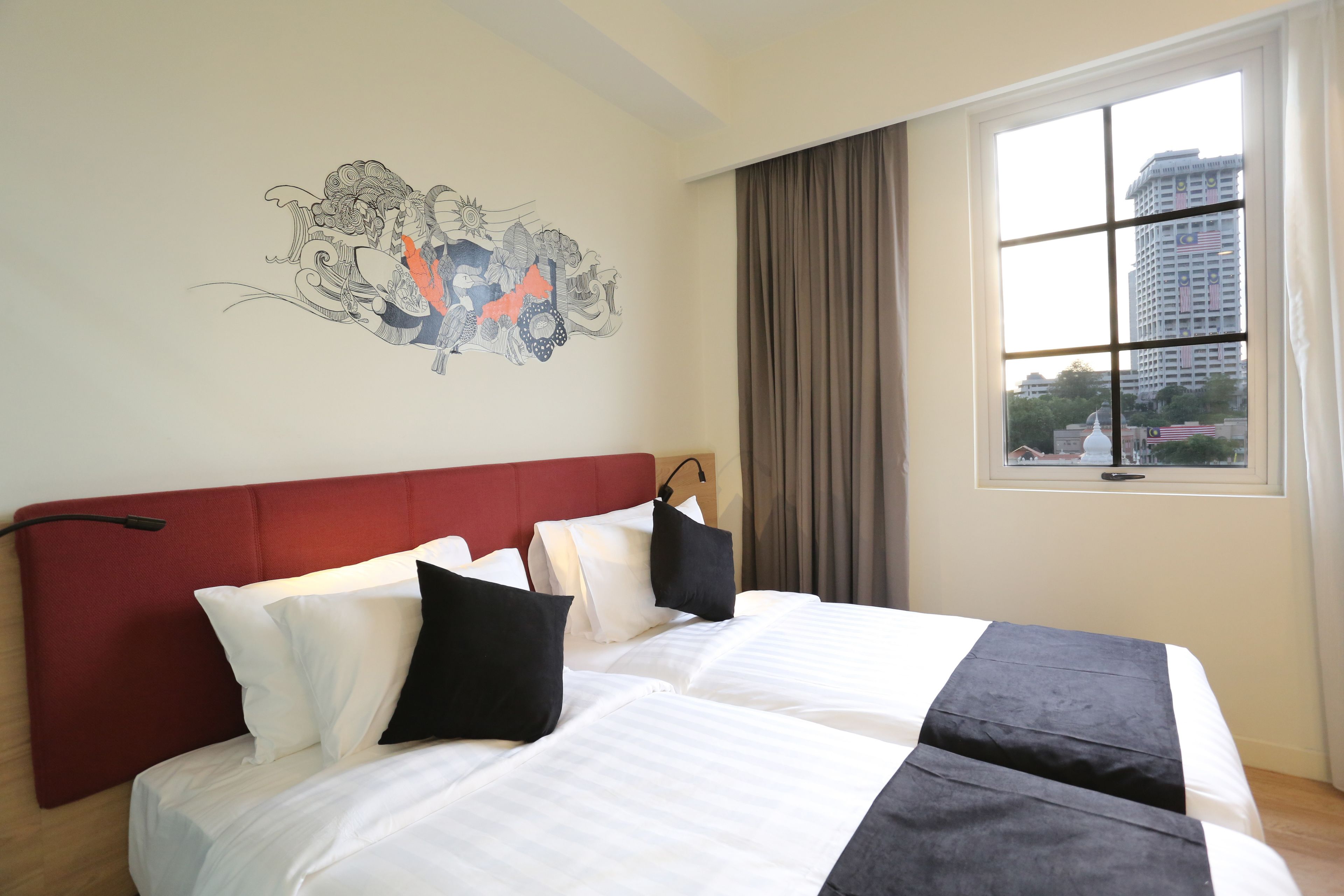 standard mood double twin | 1 bedroom, in-room safe, individually decorated, desk