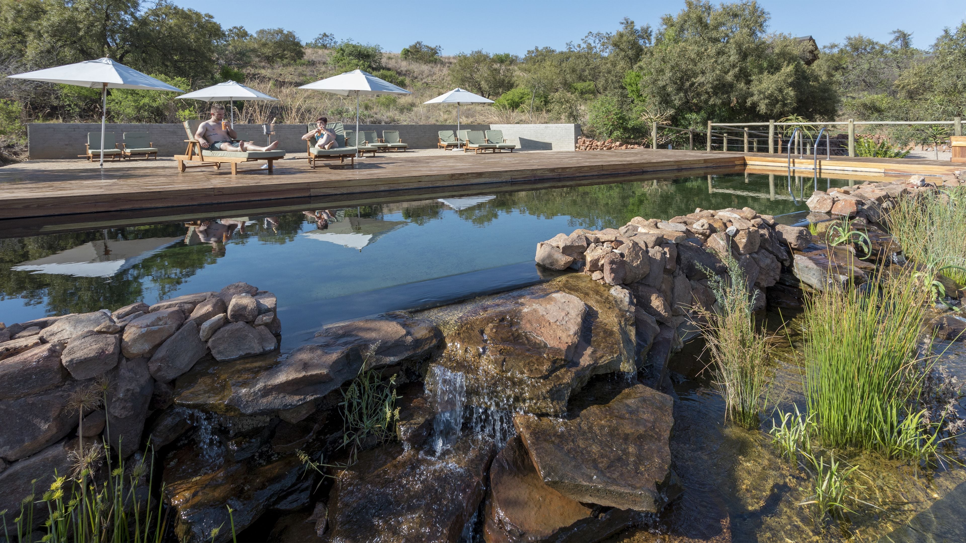 2 outdoor pools, pool umbrellas, pool loungers