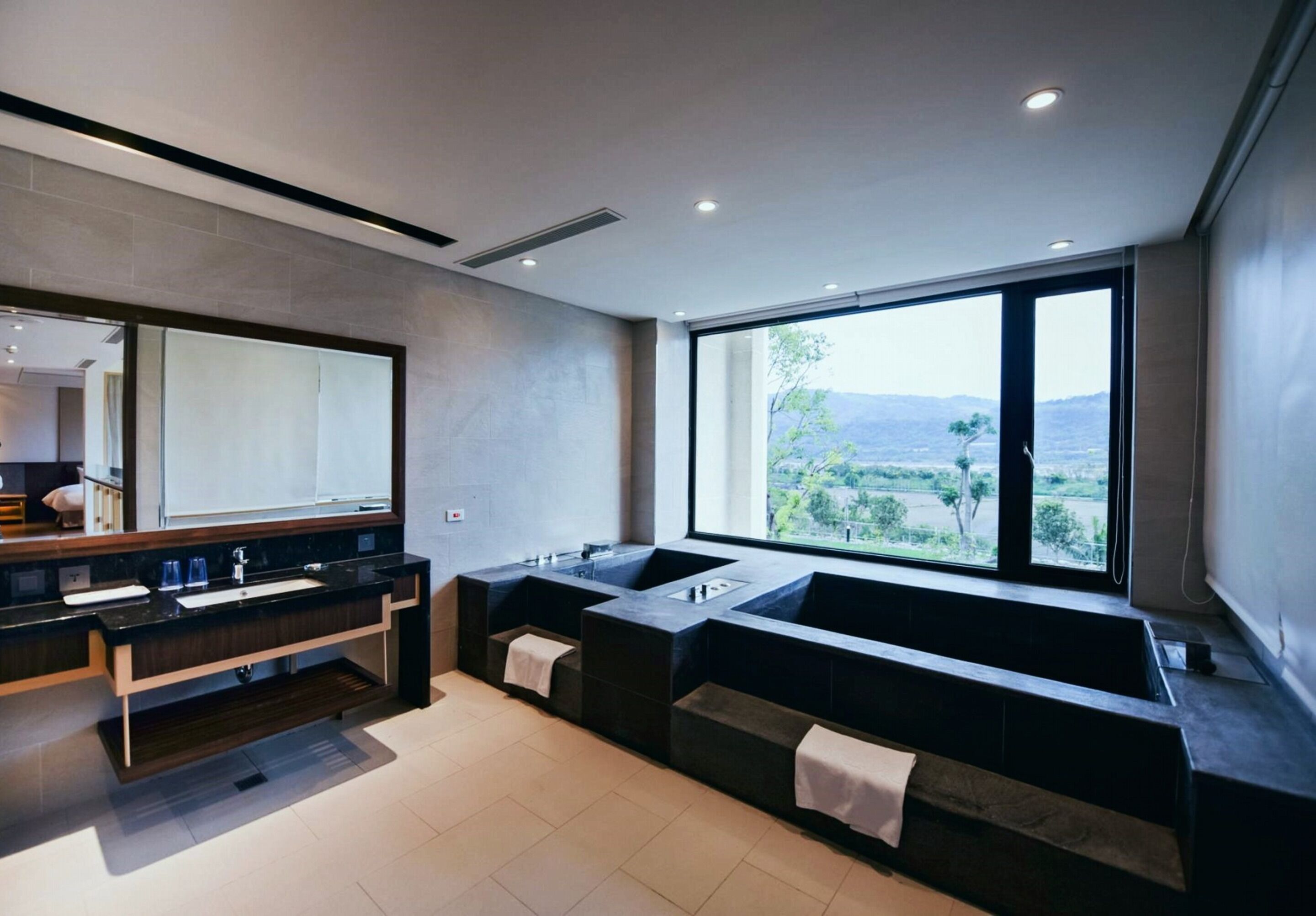 villa - v5 | bathroom amenities | separate bathtub and shower, spring water bathtub, hair dryer, slippers