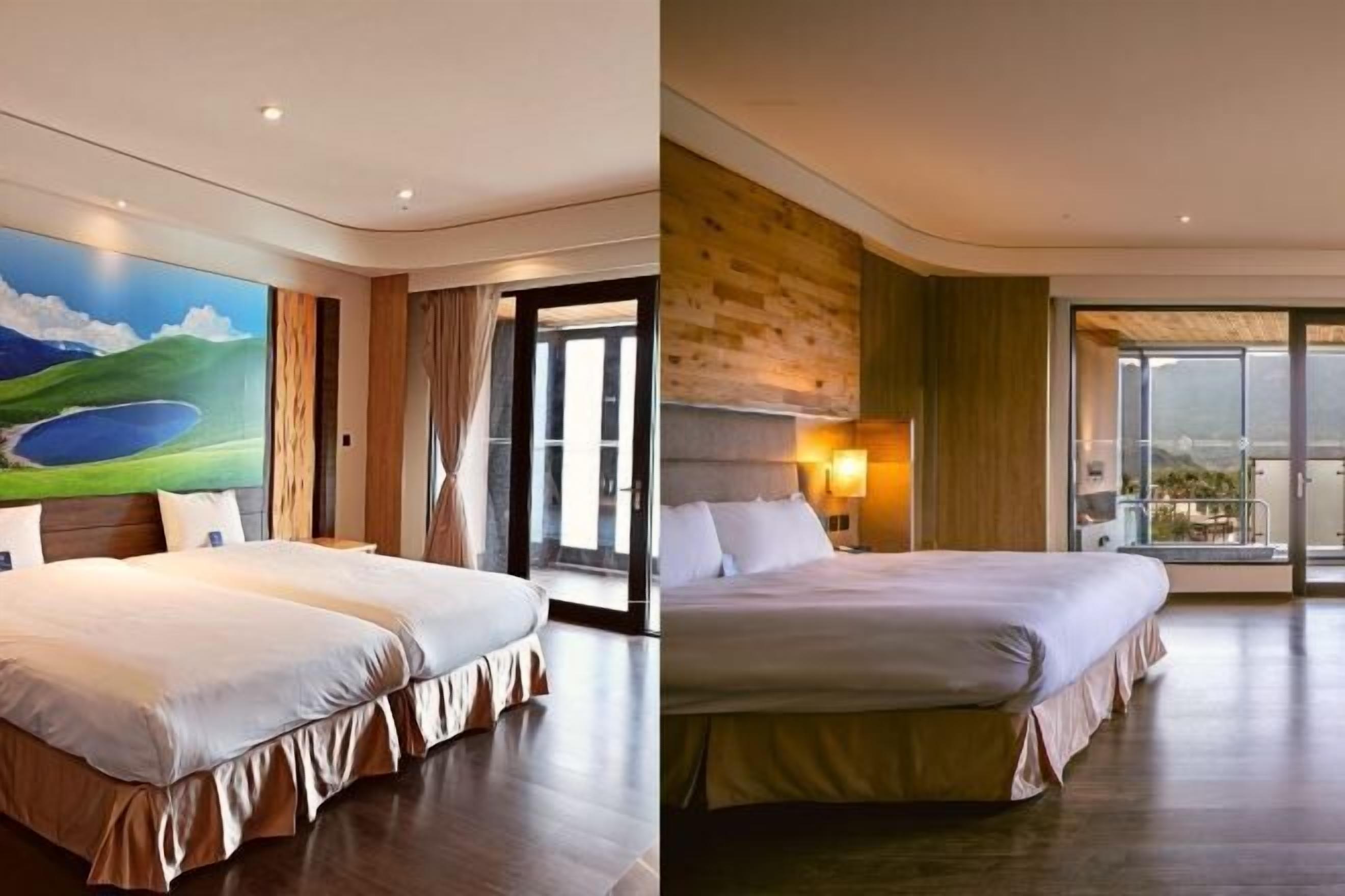 Premium bedding, desk, blackout curtains, soundproofing