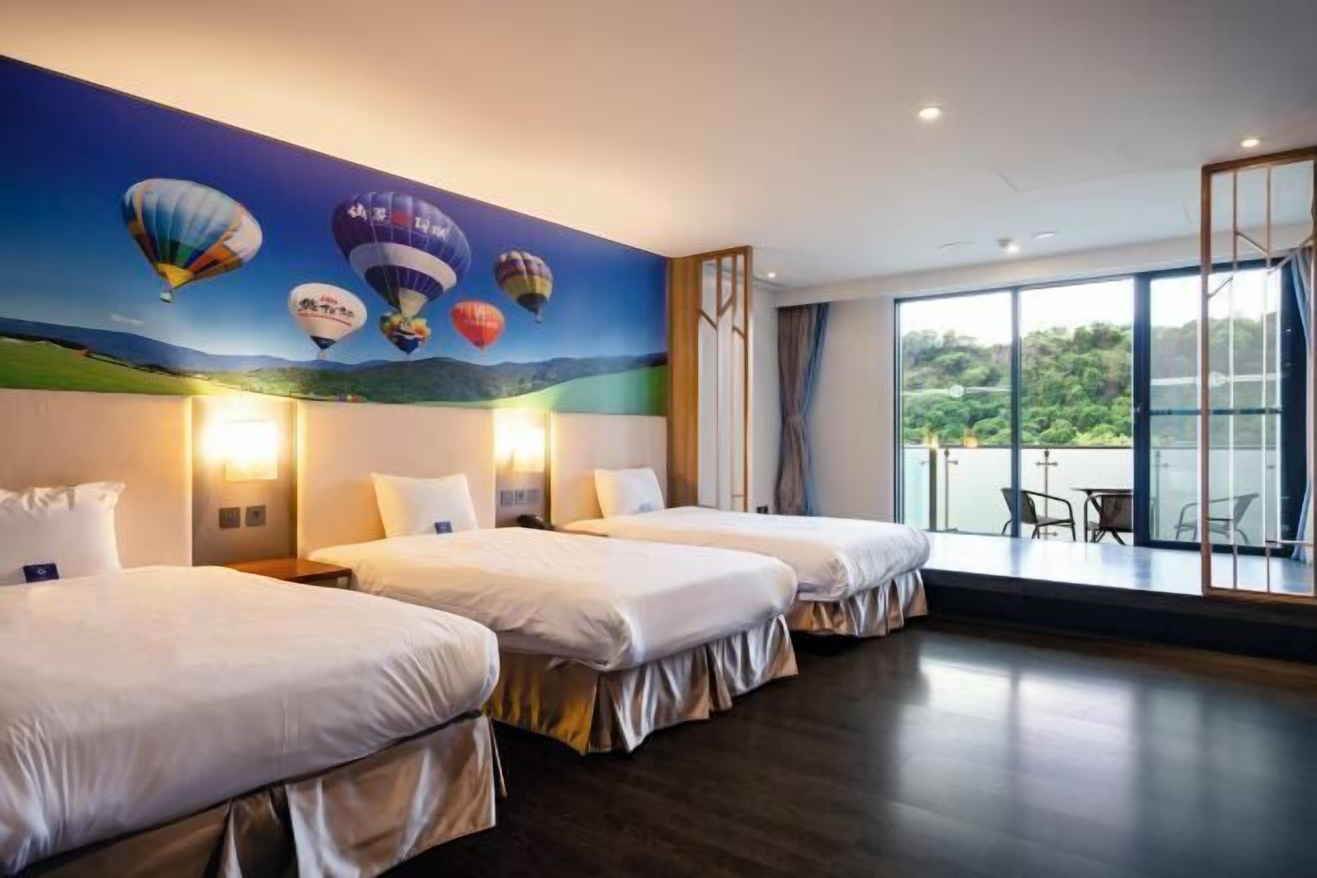 Premium bedding, desk, blackout curtains, soundproofing