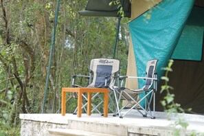 Tent, 1 King Bed, Ensuite, Garden View | Terrace/patio