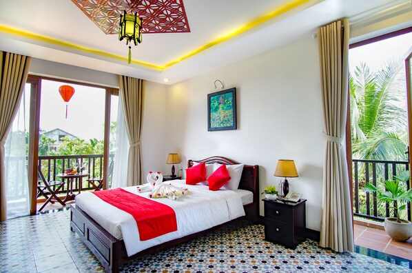 Connecting Family Suite with Garden View | Down comforters, minibar, in-room safe, individually decorated - Rural Scene Villa (Da Nang)