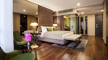 1 quarto, roupas de cama premium, frigobar, cofres nos quartos