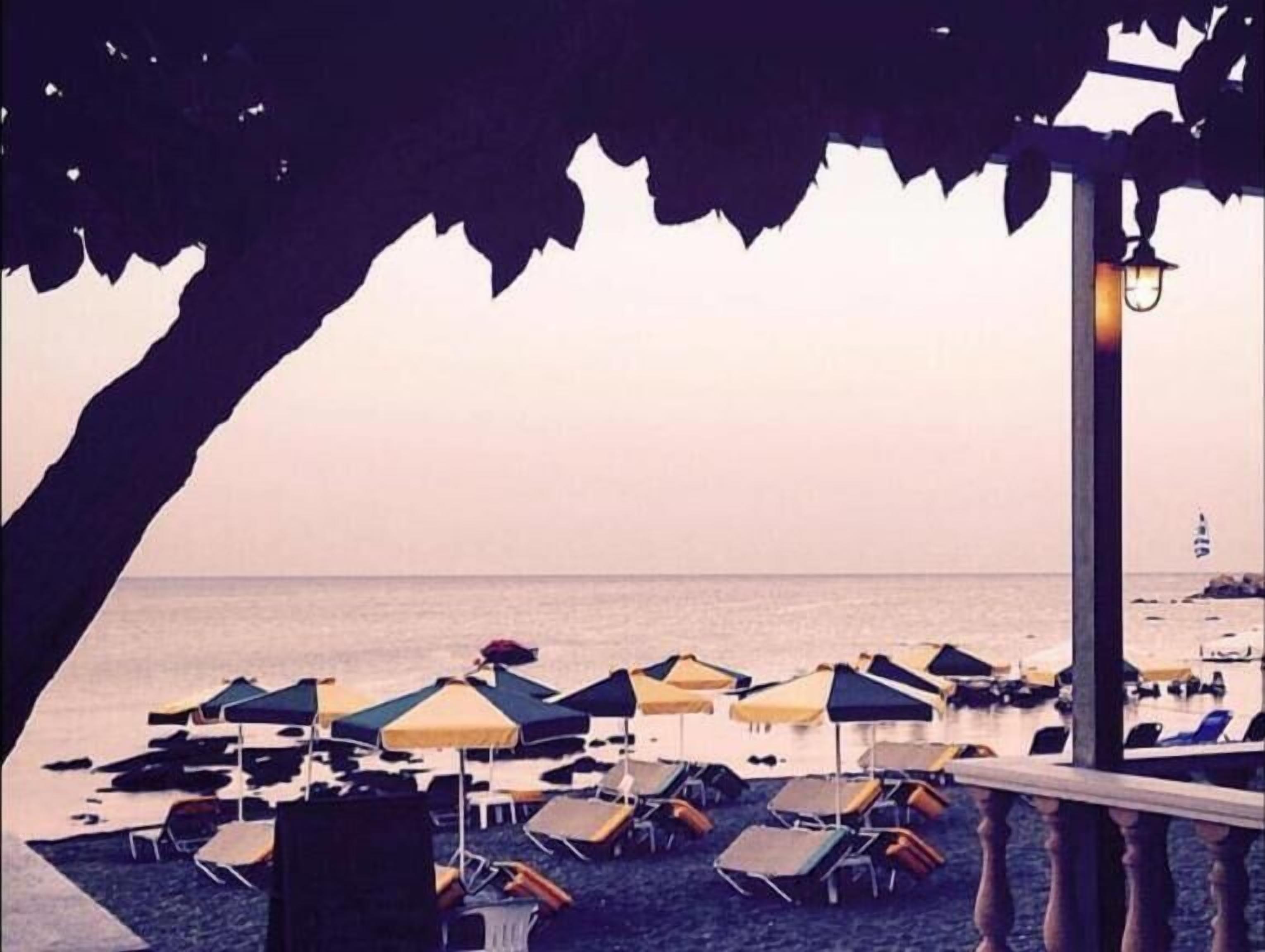 on the beach, black sand, beach bar
