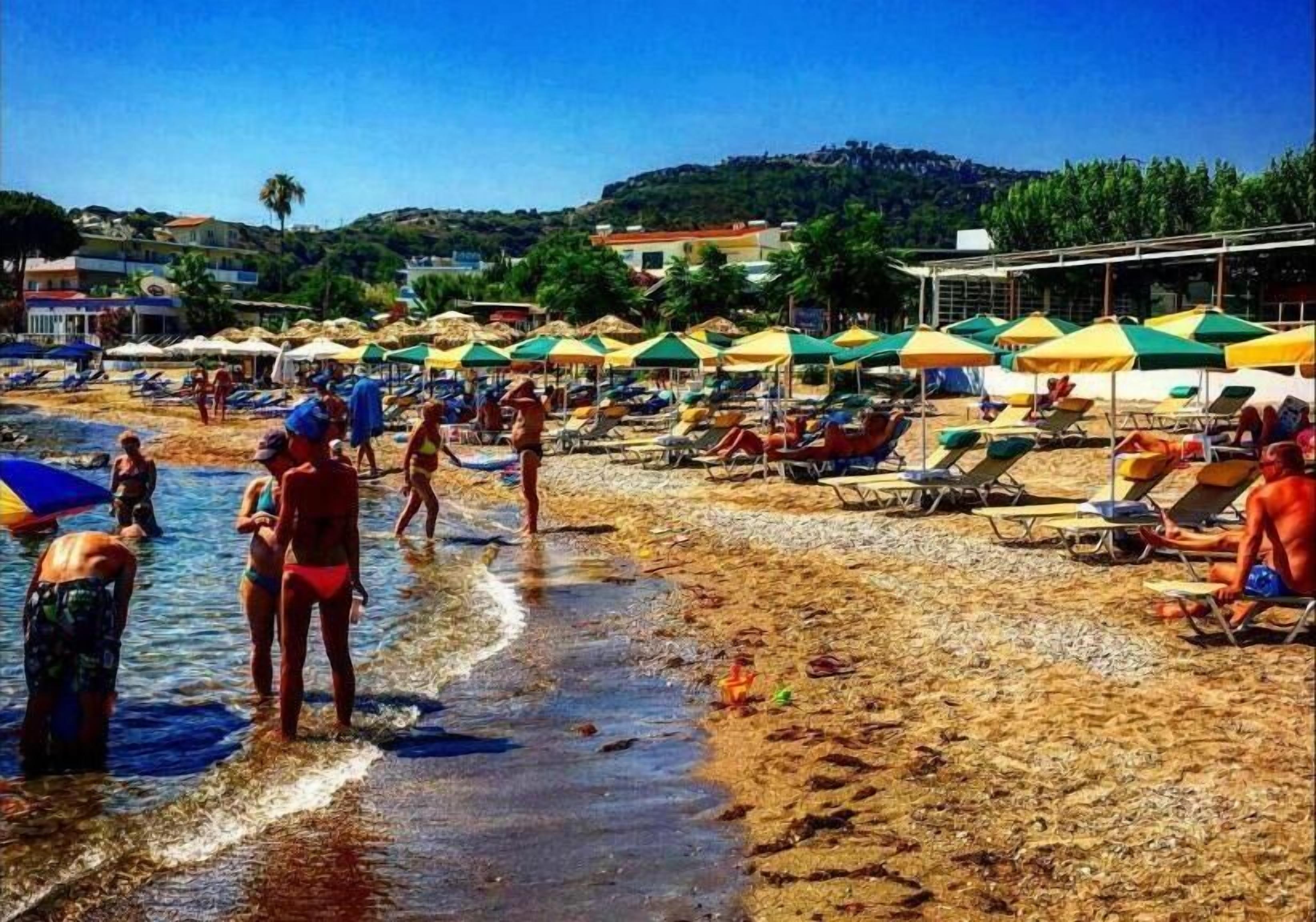 on the beach, black sand, beach bar