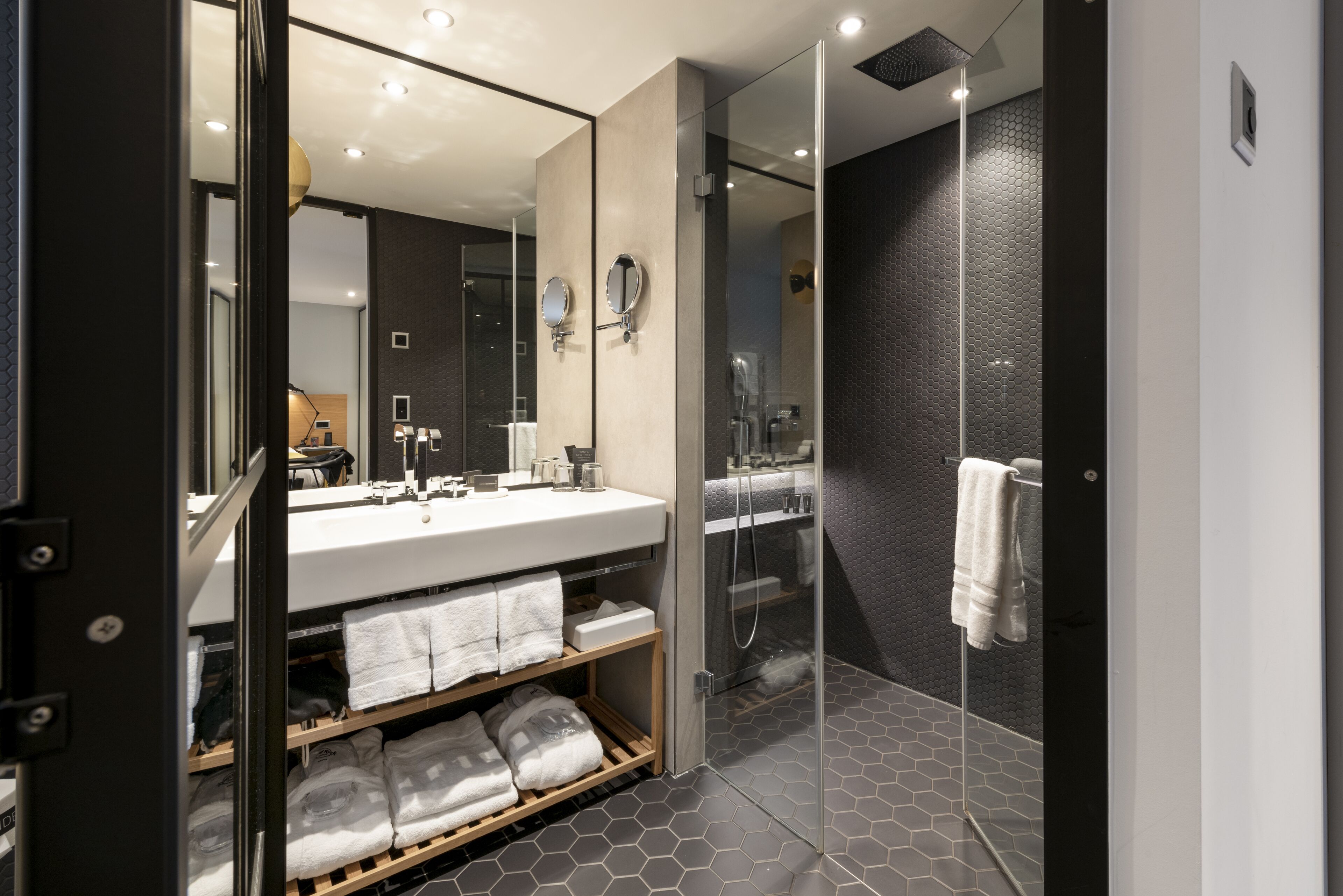 free toiletries, hair dryer, bathrobes, slippers