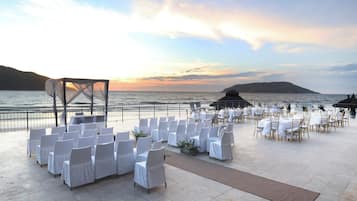 Outdoor wedding area