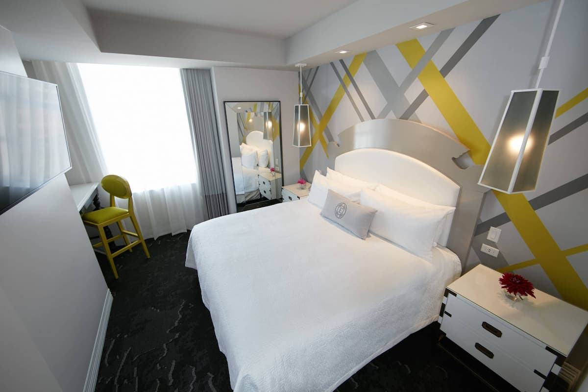 Premium bedding, pillowtop beds, in-room safe, desk
