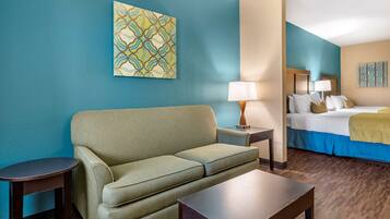 Premium bedding, down comforters, pillowtop beds, desk