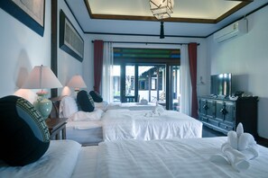 Luxury Triple Room, Lanai, Resort View | 1 bedroom, in-room safe, soundproofing, free WiFi - Hongkhao Village (Chiang Mai)